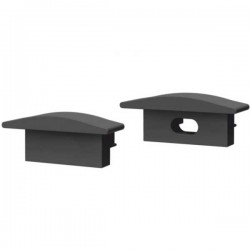 Πλαϊνή Τάπα Για Προφίλ Αλουμινίου Χωνευτό Μαύρο - CUBALUX