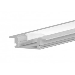 Προφίλ Αλουμινίου Χωνευτό Ασημί 2 μέτρα - CUBALUX
