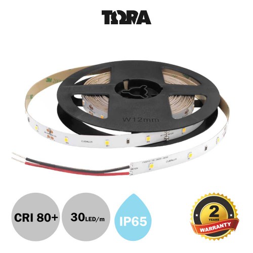 Ταινία Led TΩRA 12V 4,2 Watt IP65 Θερμό λευκό 3000K - 5 μέτρα - CUBALUX
