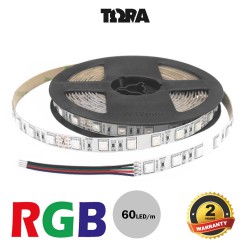 Ταινία Led Αυτοκόλλητη 14.4W 24V IP20 RGB TΩRA 5 μέτρα CUBALUX