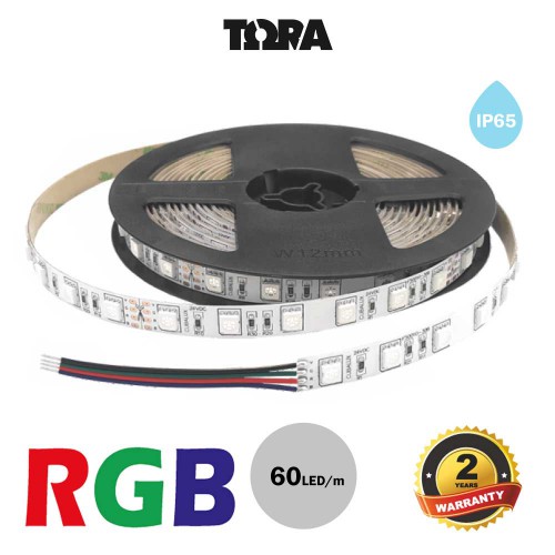 Ταινία Led Αυτοκόλλητη 14.4W 24V IP65 RGB TΩRA 5 μέτρα CUBALUX