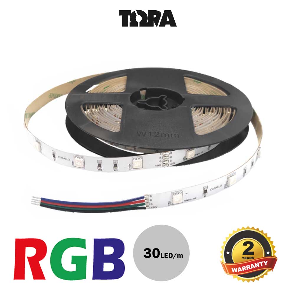 Ταινία Led Αυτοκόλλητη 7.2W 24V IP20 RGB TΩRA 5 μέτρα CUBALUX