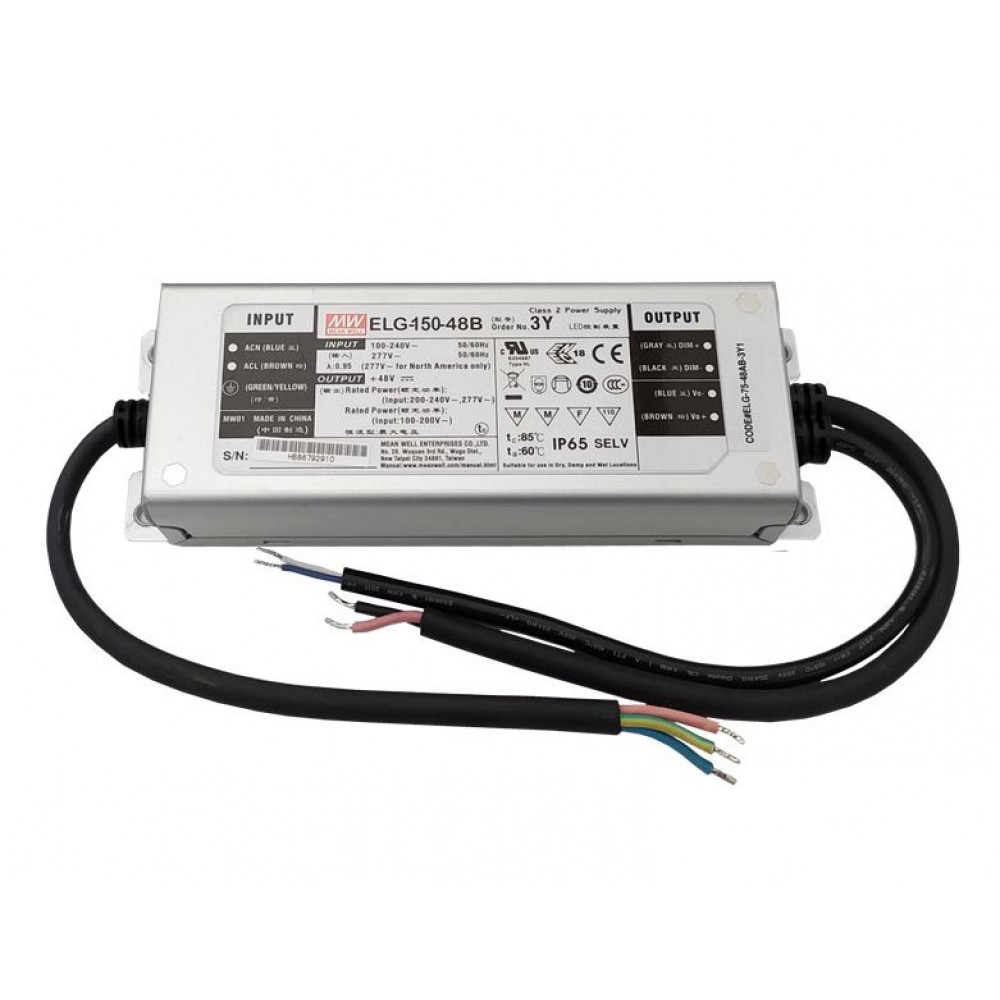Τροφοδοτικό 0/1-10V  LED Meanwell 150 Watt 48VDC IP65