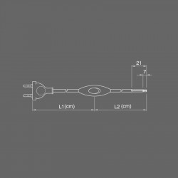 Καλωδίωση με Φις Απλό Και Ενδιάμεσο Διακόπτη Χειρός Σε Διάφορα Χρώματα - CUBALUX