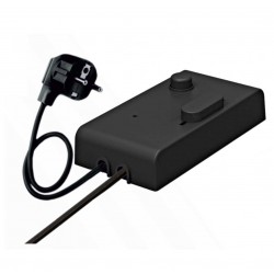 Καλωδίωση με Φις Σούκο Και Ενδιάμεσο Dimmer 300W 150cm+250cm Μαύρο - CUBALUX