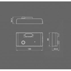 Καλωδίωση με Φις Σούκο Και Ενδιάμεσο Dimmer 300W 150cm+250cm Μαύρο - CUBALUX