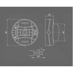 Διακοπτάκι Ενδιάμεσο Ποδός Πατητός Σε Διάφορα Χρώματα - CUBALUX