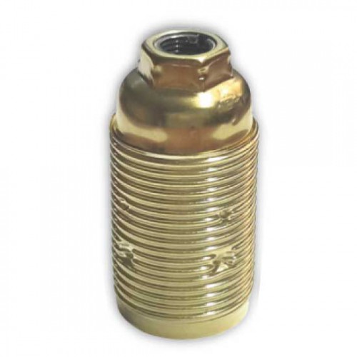 Ντουί E14 Μεταλλικό Με Σπείρωμα Χρυσό - CUBALUX