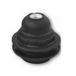 Ντουί E27 Θερμοπλαστικό Με Σπείρωμα και 2 Ροδέλες Λευκό - Μαύρο - CUBALUX