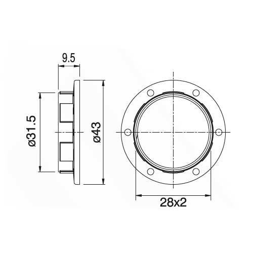 Ροδέλα E14 Σε Λευκό ή Μαύρο - CUBALUX