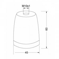 Ντουί Πορσελάνης E27 Σε Διάφορα Χρώματα - CUBALUX