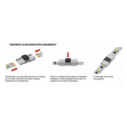 Slim Ενδιάμεσος Κονέκτορας Για Ταινίες led Πλάτους 10mm - Cubalux