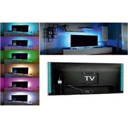 LED Ταινία 7.2W RGB 5V ΚΙΤ ΦΩΤΙΣΜΟΥ TV BACK LIGHT RGB - CUBALUX