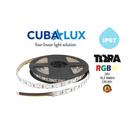Ταινία Led 19,2W 24V IP67 RGBW TΩRA 5 μέτρα - CUBALUX