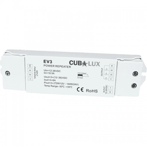 Ενισχυτής Σήματος 3x6A για RGB - Cubalux