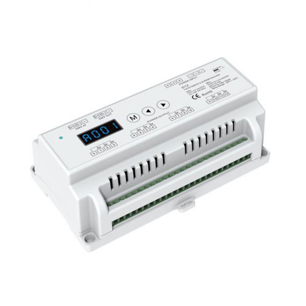 DMX 512 & RDM Αποκωδικοποιητής 12 x 5 A 12/36 Vdc - Cubalux