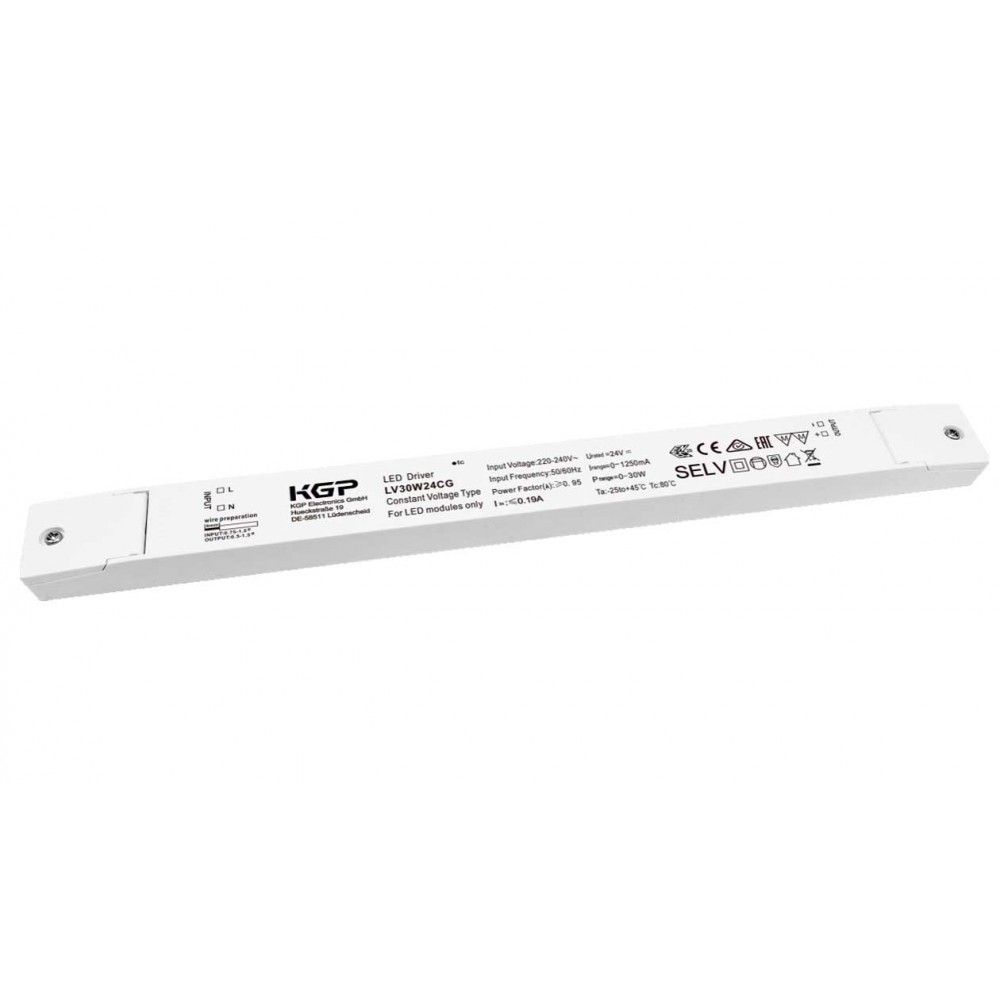 LED Driver Σταθερής Τάσης IP20 24V 30W KGP - Cubalux