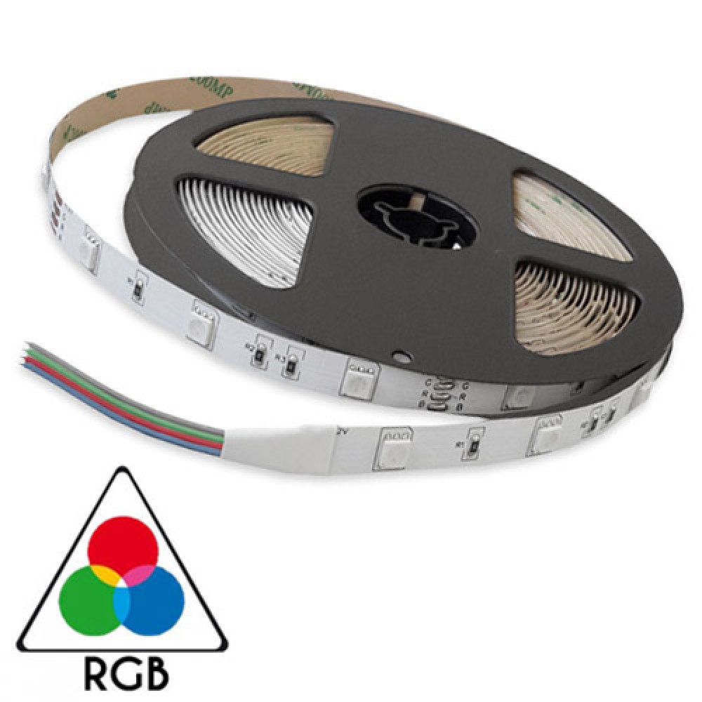 Ταινία Led Αυτοκόλλητη 7.2W 12V IP20 RGB TΩRA 5 μέτρα CUBALUX