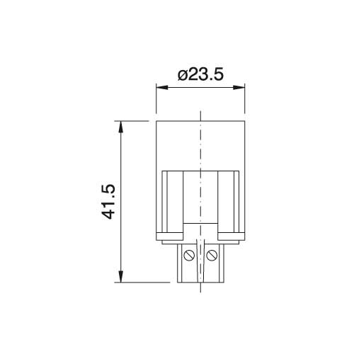 Κορμός Θερμοπλαστικός E14 Για Κερί Στενό Φ24 Μαύρο- CUBALUX