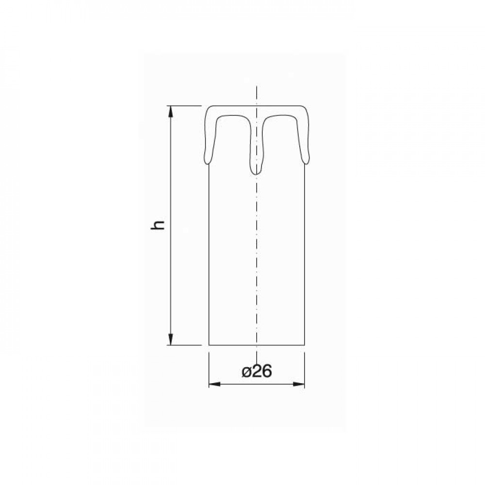 Κάλυμμα Κερί Στενό 85 mm Φ26 Σε Λευκό, Αβόριο ή Αντικέ - CUBALUX