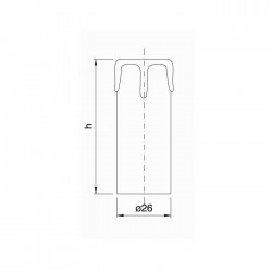 Κάλυμμα Κερί Στενό 100 mm Φ26 Σε Λευκό ή Αντικέ - CUBALUX