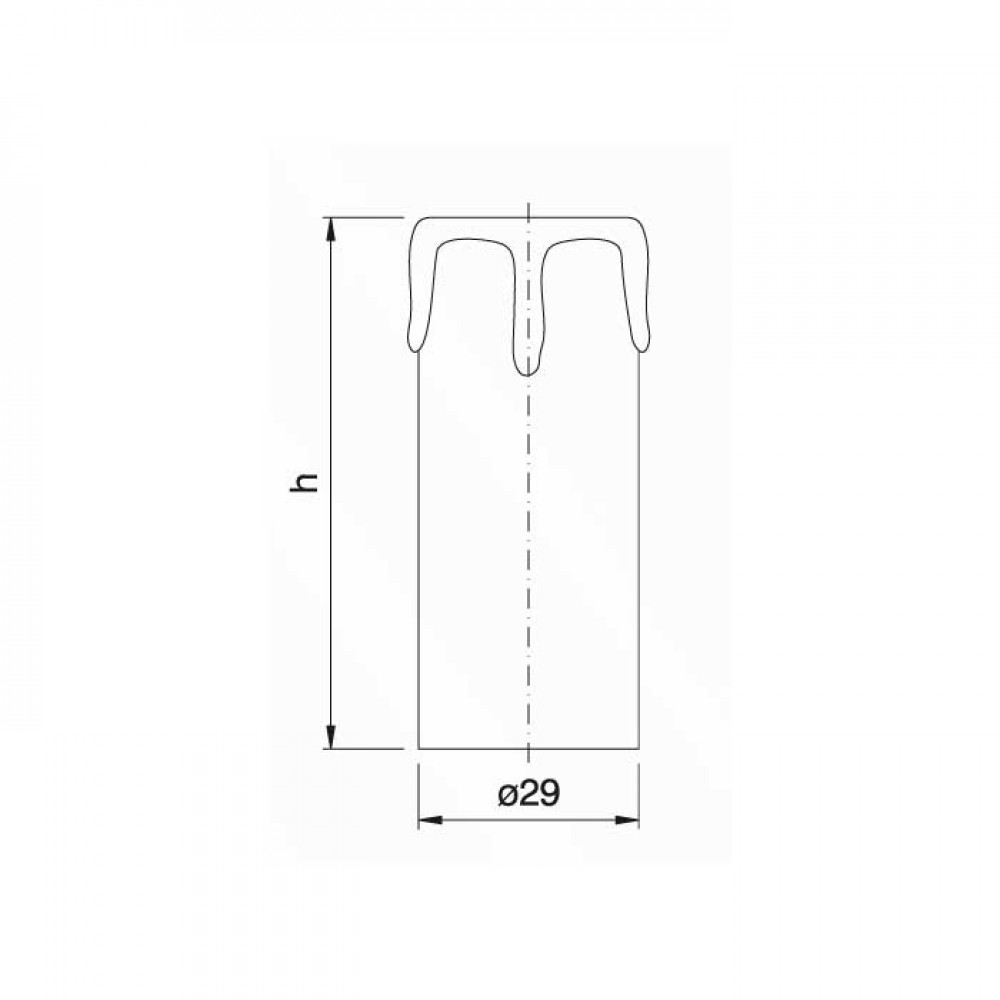 Κάλυμμα Κερί Φαρδύ 70 mm Φ29 Σε Λευκό ή Αντικέ - CUBALUX
