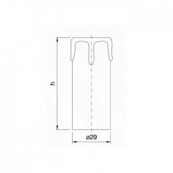 Κάλυμμα Κερί Φαρδύ 90 mm Φ29 Σε Λευκό ή Αντικέ - CUBALUX