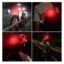 LED Πίσω Φως Ποδηλάτου Με 5 Επιλογές Φωτισμού, Επαναφορτιζόμενο, IP65 - Cubalux