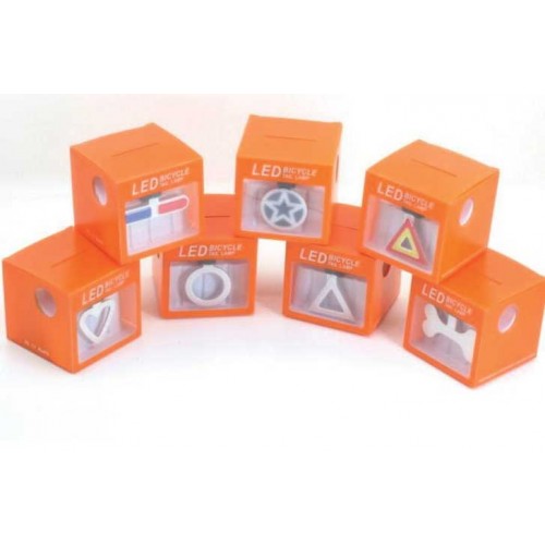 LED Πίσω Φως Ποδηλάτου Σε Διάφορα Σχήματα Επαναφορτιζόμενο, IP63 - Cubalux