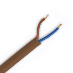 Καλώδιο Οβάλ PVC Διπλής Επένδυσης H03VVH2-F 2x0.75 Καφέ - Cubalux