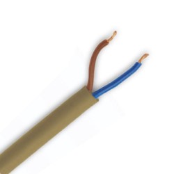 Καλώδιο Οβάλ PVC Διπλής Επένδυσης H03VVH2-F 2x0.75 Χρυσό - Cubalux