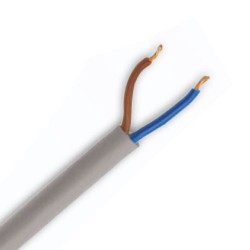 Καλώδιο Οβάλ PVC Διπλής Επένδυσης H03VVH2-F 2x0.75 Γκρι - Cubalux