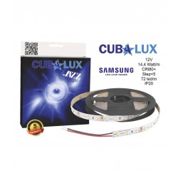 Ταινία Led JAZZ 12V 14,4 Watt IP20 SAMSUNG Chip Θερμό λευκό 3000K - 5 μέτρα - CUBALUX
