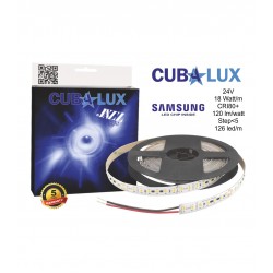 Ταινία Led JAZZ 24V 18 Watt IP20 SAMSUNG Chip Ψυχρό Λευκό 5700K - 5 μέτρα - CUBALUX
