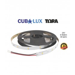 Ταινία Led Αυτοκόλλητη 6W 24V IP65 TΩRA 5 μέτρα Θερμό Λευκό 2700K CUBALUX