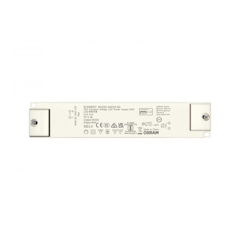 LED DRIVER ΣΤΑΘΕΡΗΣ ΤΑΣΗΣ OSRAM ELEMENT 60Watt 24Vdc IP20