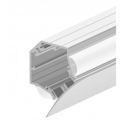 Σετ Κορνίζα Αλουμινίου Τοίχου-Οροφής Λευκή για Κρυφό Φωτισμό 2 Μέτρα - Cubalux