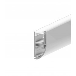 Προφίλ Αλουμινίου Τοίχου Καμπύλη για Κρυφό Φωτισμό 2 μέτρα - Cubalux