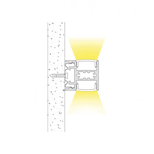 ΣΥΣΤΗΜΑ ΠΡΟΦΙΛ ΑΛΟΥΜΙΝΙΟΥ ΔΙΠΛΗΣ ΕΚΠΟΜΠΗΣ ΓΙΑ ΤΟΙΧΟ 2 μέτρα - Cubalux