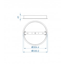 ΡΟΖΕΤΑ ΟΡΟΦΗΣ - ΚΟΥΤΙ ΤΡΟΦΟΔΟΤΙΚΟΥ ΜΑΥΡΗ 330MM - Cubalux