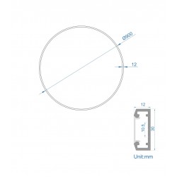 ΚΥΚΛΟΣ ΑΛΟΥΜΙΝΙΟΥ 900MM ΜΕ ΚΑΛΥΜΜΑ ΟΠΑΛ - ΦΩΤΙΣΜΟΣ ΕΣΩΤΕΡΙΚΑ - ΛΕΥΚΟ - Cubalux