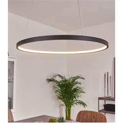 ΚΥΚΛΟΣ ΑΛΟΥΜΙΝΙΟΥ 900MM ΜΕ ΚΑΛΥΜΜΑ ΟΠΑΛ - ΦΩΤΙΣΜΟΣ ΕΣΩΤΕΡΙΚΑ - ΜΑΥΡΟ - Cubalux