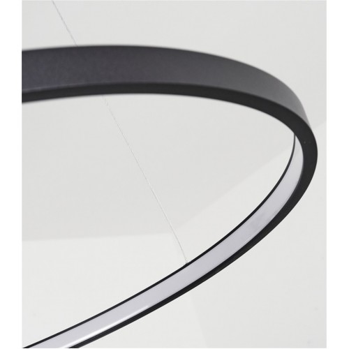 ΚΥΚΛΟΣ ΑΛΟΥΜΙΝΙΟΥ 900MM ΜΕ ΚΑΛΥΜΜΑ ΟΠΑΛ - ΦΩΤΙΣΜΟΣ ΕΣΩΤΕΡΙΚΑ - ΜΑΥΡΟ - Cubalux