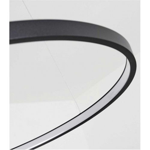 ΚΥΚΛΟΣ ΑΛΟΥΜΙΝΙΟΥ 1200MM ΜΕ ΚΑΛΥΜΜΑ ΟΠΑΛ - ΦΩΤΙΣΜΟΣ ΕΣΩΤΕΡΙΚΑ - ΜΑΥΡΟ- Cubalux