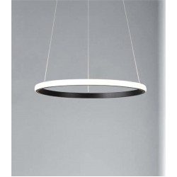 ΚΥΚΛΟΣ ΑΛΟΥΜΙΝΙΟΥ 600MM ΜΕ ΚΑΛΥΜΜΑ ΟΠΑΛ - ΦΩΤΙΣΜΟΣ ΕΞΩΤΕΡΙΚΟΣ - ΜΑΥΡΟ - Cubalux