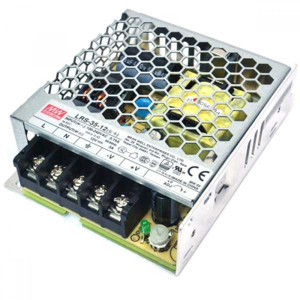 MEAN WELL LRS SERIES ― Σταθερής Τάσης 35 Watt 12 Vdc