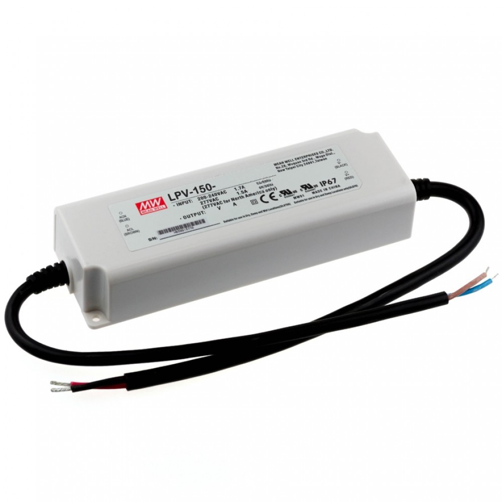 MEAN WELL LPV SERIES ― Σταθερής Τάσης 150 Watt 12 Vdc IP67