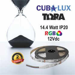 Ταινία Led Αυτοκόλλητη 14.4W 12V IP20 RGB TΩRA 5 μέτρα CUBALUX