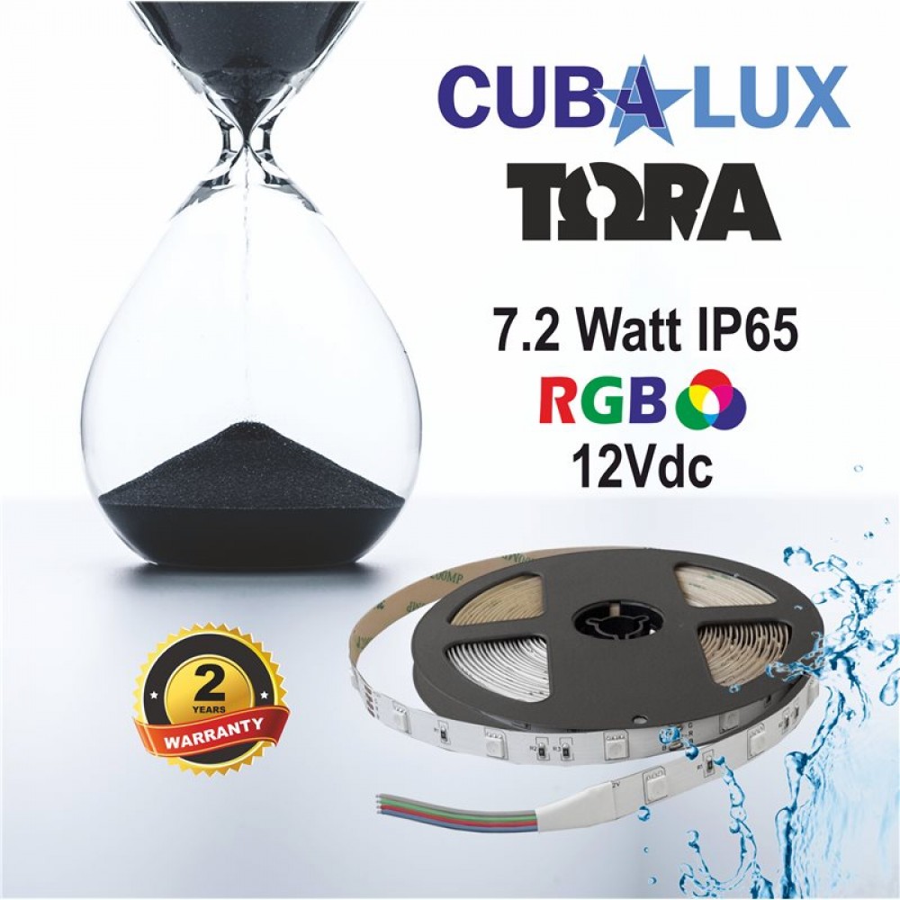 Ταινία Led Αυτοκόλλητη 7.2W 12V IP65 RGB TΩRA 5 μέτρα CUBALUX