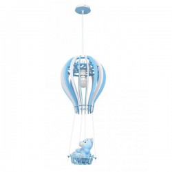 Παιδικό Φωτιστικό Γαλάζιο Αεροστατο με κρεμαστό Αρκουδάκι 1xE27 - MiLagro
